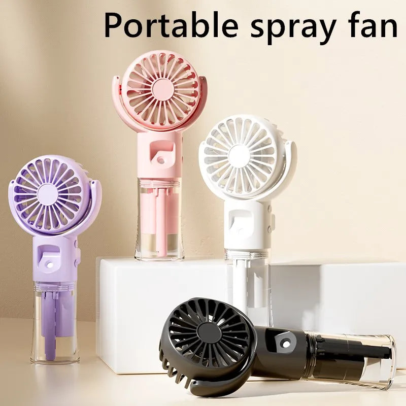 coolu Mini-Ventilator mit Sprühnebel – USB-wiederaufladbar