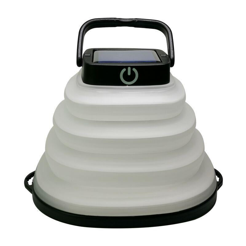 coolu Faltbare Solar-Campinglampe in Schwarz – IP68, Solar & USB